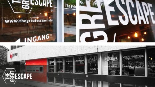 belettering voor the great escape zwolle